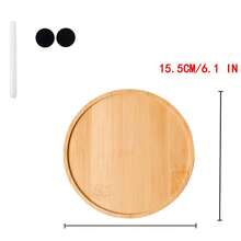 Posavasos DIY con bolígrafos y etiquetas, manteles individuales resistentes al calor para estudiantes, elegantes posavasos de bambú y madera para tazas de té - Multicolor - Ver 11