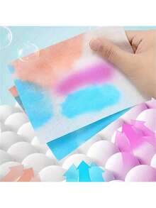 100pcs Laundry Color Catcher Sheets For Washing Machine - Dye Trapping & Anti-Transfer, Non-Electric Fabric Protection Tools For Clothes Cleaning - Trắng-100 chiếc - Xem 6