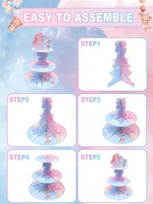 1 Bộ Giá đỡ bánh cupcake hình gấu bông màu hồng và xanh dương, Giá đựng bánh cupcake, Tháp bánh cupcake cho tiệc mừng em bé, Trang trí trung tâm bàn tiệc sinh nhật, Đồ dùng cho tiệc tiết lộ giới tính, Bé trai hay bé gái, Trang trí bánh DIY sáng tạo, Trưng bày món tráng miệng, Trang trí tiệc mừng em bé, Đồ dùng cho tiệc bé trai và bé gái, Quà tặng cho tiệc bé trai và bé gái, Trang trí tiệc sinh nhật lần thứ nhất - xanh hồng - Xem 8