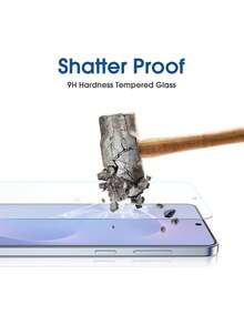 (2+2 Piezas) OneTouch Compatible con Samsung Galaxy S25 Edge Protector de Pantalla, Mica Cristal Vidrio Templado, y Protectores de Lente de Cámara, Dureza 9H con Kit de Instalación Fácil,38083961 - Gris - Ver 6