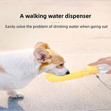 1pc Portable Dog Water Bottle - Leak-Proof Pet Water Bottle With Bowl, Suitable For Travel And Outdoor Activities - Multicolor - View 11