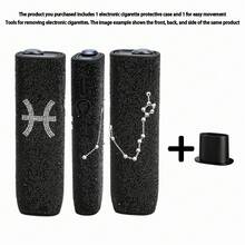 一套360°奢华水钻十二星座电子烟保护套，高端防滑防刮，独特个性化，适合送给爸爸、妈妈、女朋友、男朋友、爱人和朋友 - 彩色 - 查看 17