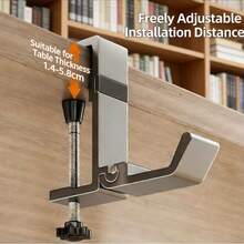 1pc "Hang Anywhere" Foldable Hook, Palm-Sized Design For Changing Desks Or Workstations, No-Drill Clamp Fits Various Desk Edges, Strong Load-Bearing For Backpacks Or Commuter Bags, Versatile For Multiple Scenarios - Multicolor - View 2