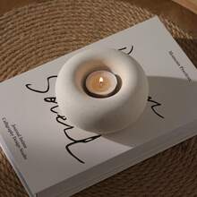 1pc White Candle Holder Set - Creative Minimalist Home Decor, Suitable For Dining Table And Desk, Perfect For Christmas And New Year Decoration - Multicolor - View 3