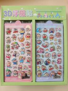 1pc Crayon Shin-Chan Cartoon Sticker, Party Interactive Sticker, Holiday And Birthday Gift, Daily Notebook Marking Sticker (Random Color) - Multicolor - View 1