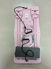 可折叠普拉提板 - 多功能腹部训练器、核心肌群训练器材、便携式健身装备，适用于家庭和健身房，配有黑白弹力带，是情人节、妇女节、母亲节的理想礼物，普拉提器材 - 彩色 - 查看 9