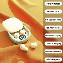 Auriculares inalámbricos mini invisibles, cómodos de llevar, ligeros, auriculares inalámbricos para dormir, regalo ideal para cumpleaños, Día de San Valentín, aniversario, auriculares inalámbricos unisex para estudiantes - Multicolor - Ver 16