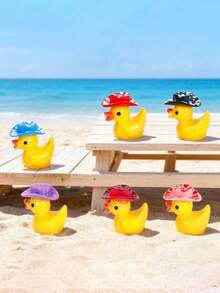 Bộ 5/15/30/45/60 tượng vịt mini 3D bằng nhựa màu đặc, thích hợp trang trí cảnh quan nước, phụ kiện sân vườn, đồ thủ công mỹ nghệ bằng nhựa, đồ trang trí vịt nhỏ tự làm, đồ trang trí vịt 3D. - Nhiều màu - Xem 5