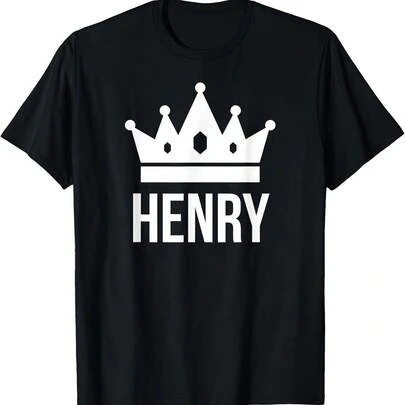 Henry Name Shirt For  - King Prince Crown Design T-Shirt