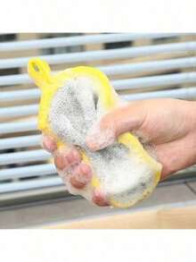 Certified Compostable Sponges 10-Pack - USDA BioPreferred Plant Fiber, Dual-Texture For Non-Stick Pans & Countertops - 薑色 - 查看 1