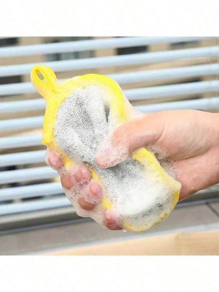 Certified Compostable Sponges 10-Pack - USDA BioPreferred Plant Fiber, Dual-Texture For Non-Stick Pans & Countertops - 薑色 - 查看 1