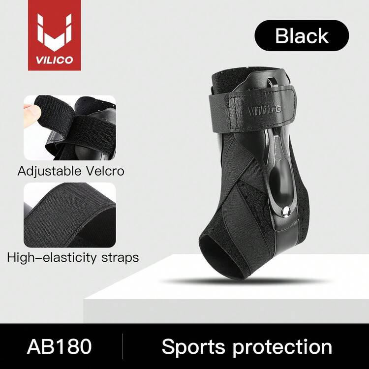 Vilico 1 Piece Black And Gray Ankle Brace For Ankle Support Immobilization Rehabilitation Men'S Sports Women'S Anti-Twist Injury Prevention Foot Recovery Professional Joint Ankle Protector - Multicolor - View 12