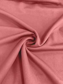 2pcs/Set Women's Casual Colorblock Round Neck Short Sleeve Top And High Waist Drawstring Straight Leg Pants, Spring/Summer Pink - Pink - View 8