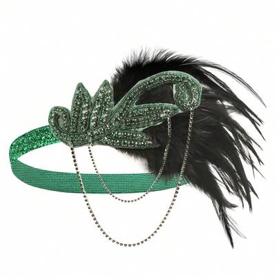 1920s Flapper Girl Dress Halloween Costume Gloves Cigarette Holder Necklace Headband Woolen Top Five-Piece Set