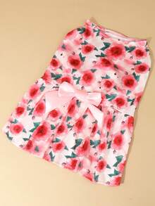 1pc Cute Pet Dress, Made Of Polyester Fabric, With Bow Decor, Suitable For Small To Medium Cats And Dogs, Suitable For Indoor And Outdoor Wear - Multicolor - View 6