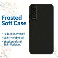 1 Black Phone Case, Compatible With Sony Xperia 10 V/Xperia 10 IV/Xperia 1/Xperia 5 II/ Phone Cases. The Cover Is Made Of Soft And Comfortable Material, Providing Anti-Slip, Anti-Sweat, And Anti-Fingerprint Properties - Black - View 2