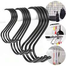 10pcs Stainless Steel S-Shaped Double Hooks - Heavy Duty Self-Adhesive Rust-Proof Scratch-Free Hanging Hooks, Strong Load Bearing, Non-Slip Reusable, Suitable For Dorm, Cabinet, Kitchen, Bedroom, Bathroom, Office, Desk And Whole House Organization - Multicolor - View 9