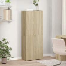 vidaXL Armoire de classement chêne sonoma 60x32x153 cm bois ingénierie - Braun - Übersicht 2