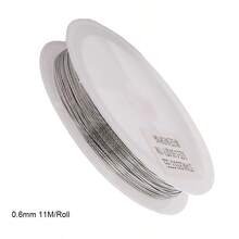 1/5 Roll Stainless Steel Bead String, 0.2-0.6mm Soft Steel Wire, Non-Elastic, Suitable For DIY Jewelry Handmade Beading, Can Be Used To Make Beads, Bracelets, Necklaces, Earrings, Hair Accessories And Rings, Etc.