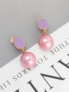1 Pair Elegant French Style Delicate Luxury Design Earrings - Geometric Sphere Earrings - View 5