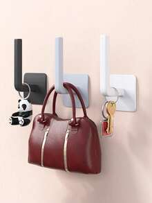 L-Shaped Paperclip Holder, Kitchen Paper Towel Storage Rack, No Drill Hook Hanger, Wall Mounted Clothes Hanger Rack For Towels, Clothes, Kitchen, Bathroom