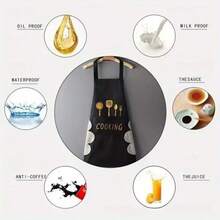 1/2pcs Women Kitchen Print Floral Apron With Hand Wipe Pockets,Princess Baking Apron,Hand-Wiping,Waterproof Thickened Cute For Housework ,Suitable For Chef,Gardener,Baker,Florist,Painter,Barista,Uniforms,Kitchen Stuff - 彩色 - 查看 7