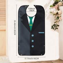 1pc Men's Dining Bib, Business Suit Pattern, Machine Washable, Foldable Pocket Design, Protect Clothing, Suitable For Elderly And Caregivers, Valentine's Day Gift, All Season, Kitchen Accessory - Multicolor - View 11