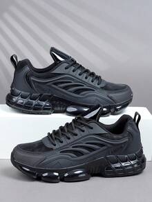 Tênis Masculino de Cano Baixo, Sapatos Casuais, Tênis de Corrida, Tênis para Jogging, Tênis para Caminhada, Calçado de Moda Diária, Tênis de Tênis, Streetwear - Preto - Visão 4