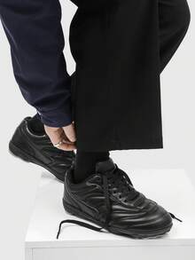 1 Pair Men's Casual Sneakers, Fashion Minimalist Design, Comfortable, Versatile, Non-Slip, - Black - View 6