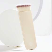 PRINCESS SIYU 米色腮红化妆刷，舞妓刷，适用于面部或身体彩妆，可搭配液体或膏状粉底使用，无柄，混合并晕染妆容，浓密合成刷毛，1支装 - 米色 - 查看 5