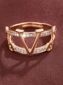 1pc Modern Minimalist Geometric Design Open Ring Jewelry