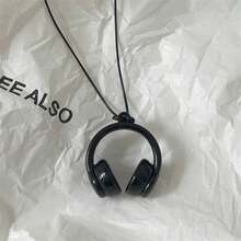 Realistic Fun 3D Headphone Sweater Chain Necklace, Cute Minimalist Sweet & Cool Adjustable Outfit Accessory, Perfect Gift, Birthday Gift, Ideal Gift, Surprise Gift, Holiday Gift, Seasonal Gift, Gift - Multicolor - View 6