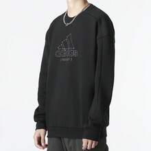 AdidasStGfxCrew美式運動休閒圓領套頭衫衛衣男款黑色 - 黑色 - 查看 5