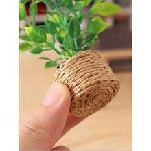 Artificial Mini Green Plant Decor, Mini Potted Plant, Mini Model, Dollhouse Accessories, Miniature Model, Decorative Dollhouse Arrangement, Miniature Scene, Essential For Handmade Enthusiasts And Model Players - Suitable For: Holiday Decoration - Christmas/Halloween/Easter - Applicable To: Office Desk, Home Living Room, Study Window Sill, Front Desk Display - Green - View 1