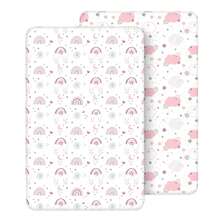 Baby Bedside Bassinet Sheets Fitted, Super Soft Microfiber 33"X20"Compatible With Baby Delight Dream On Me & Most Rectangle Bedside Sleeper Bassinet Mattresses