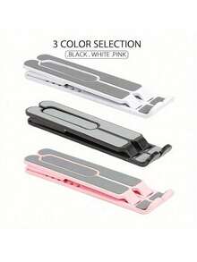 18-Inch Laptop Stand, Foldable Aluminum Alloy Cooling Riser Holder, Portable Desktop Tablet & Phone Stand