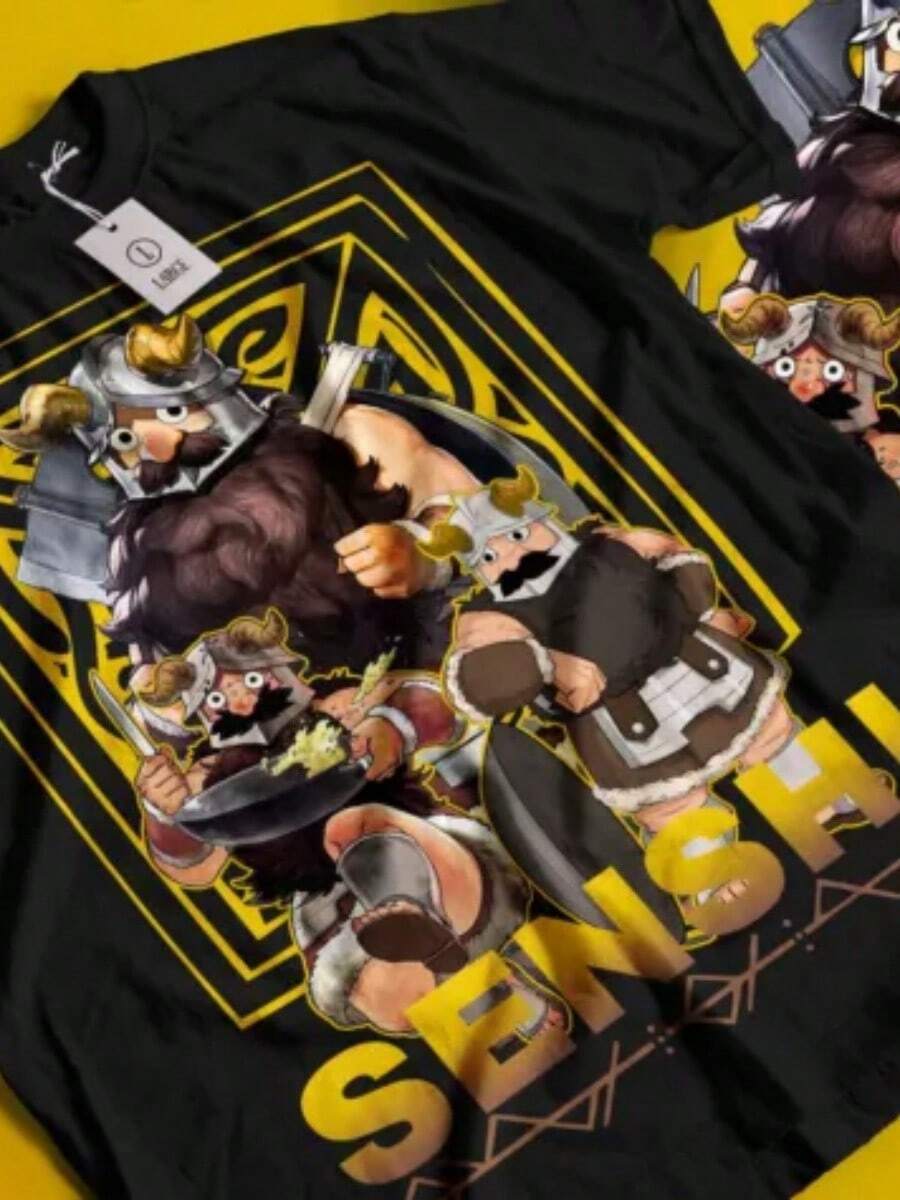 Senshi-Shirt Senshi Food Delicious In Dungeon Shirt All Size 414 - màu đen - Xem 1