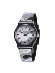 1pc/Set Children Daily Macaron Color Stylish Elegant Watch, Suitable For Birthday, Halloween Gifts - Grey - View 3