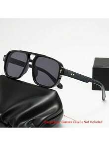 Classic Pilot-Style Men's Fashion Gls - Vintage Retro Design With Gradient Brown Lenses, Durable PC Frame Casual Wear, Fashion Acssories| Vintage Retro Gls| Polycarbonate Frame FCZ8 - trà đen - Xem 6