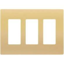 ENERLITES Elite Series - Placa de pared decorativa sin tornillos, cubierta de salida segura para niños, acabado brillante, tamaño de 3 bandas, 4.7 pulgadas de alto x 6.5 pulgadas de largo, termoplástico de policarbonato irrompible, SI8833-, dorado(Tamaño estándar Oro) - Multicolor - Ver 1