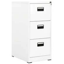 vidaXL Classeur Blanc 46x62x102,5 cm Acciaio - Bianco - Visualizzare 1