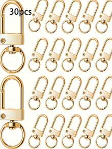 10/20/30pcs 12. 5x32. 5mm Lobster Clasp Clips Key Chain Ring Buckle Hook For DIY Keychain Jewelry Making Findings