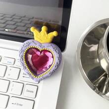 韩版ins风爱心皇冠水钻装饰透明气垫手机支架，桌面及视频观看两相宜 - 彩色 - 查看 14