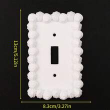 1 cái ốp công tắc điện màu hồng ren kiểu kem, trang trí bảng điều khiển điện tường nữ tính, trang trí ổ cắm điện dễ thương, kèm ốc vít, không cần nguồn điện. - Nhiều màu - Xem 15