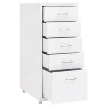 vidaXL Mobile Classeur Bianco 28x41x69 cm Metallo - Bianco - Visualizzare 5