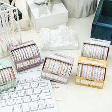 10 Rolls/Box Of Floral Pattern Washi Tape, Creative Line And Geometric Pattern Tape, Fashionable Colorful Paper Craft Supplies, Scrapbook Collage And Stationery Making Decorative Materials, Gift Packaging Decorative Tape, A Unique Gift For Friends