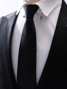 1条男女通用领带，黑色拉链领带，多种款式可选，适合商务、派对、正式场合、婚礼、日常休闲、通勤等场合。 - A - 查看 4