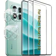 4pcs Screen Protector Set For Redmi Note 14 Pro 5G/Note 14 Pro 4G/Note 14 Pro+/Note 13 Pro+/Redmi 14C/15/15C/A5/ Note 14 4G/ Note 14 5G/Note 15 5G/Note 15 Pro 5G/Note 15 Pro+ 5G, Includes Screen Protector, Lens Protector, Device Protection, Fashionable Design, Perfect Fit, Glass, High-Quality Protective Film, Smartphone Screen Protector, Tempered Glass Protector, Phone Accessories, Phone Care Kit, Slim Design, Smartphone Protective Film - Clear - View 2