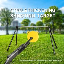 亮黄色熊形射击靶 - 4英寸AR500钢制练习靶，适用于户外弹弓和射箭训练，易于辨认