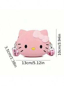 Sanrio 1个三丽鸥Hello Kitty胸包，Hello Kitty单肩包，Hello Kitty手提包，可爱简约斜挎包，生日礼物，Hello Kitty硅胶包，Hello Kitty零钱包，旅行包，时尚包，小巧斜挎包 - 彩色 - 查看 5